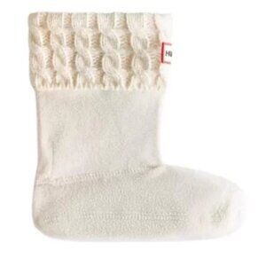 Kids Cable Knitted Cuff Boot Socks Hunter